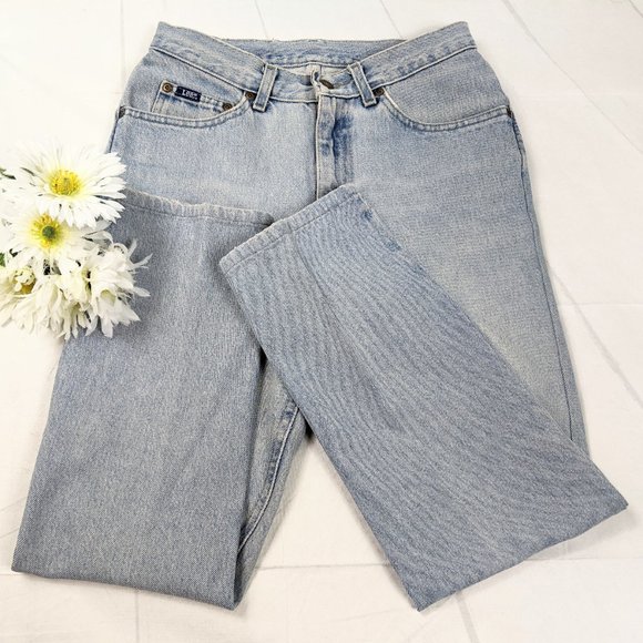 Lee 80s-90s Light Wash Slightly Distressed Jeans - Picture 2 of 8